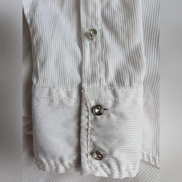 Roar White Button-Up Rhinestone Women's Shirt - Picture 13 of 16